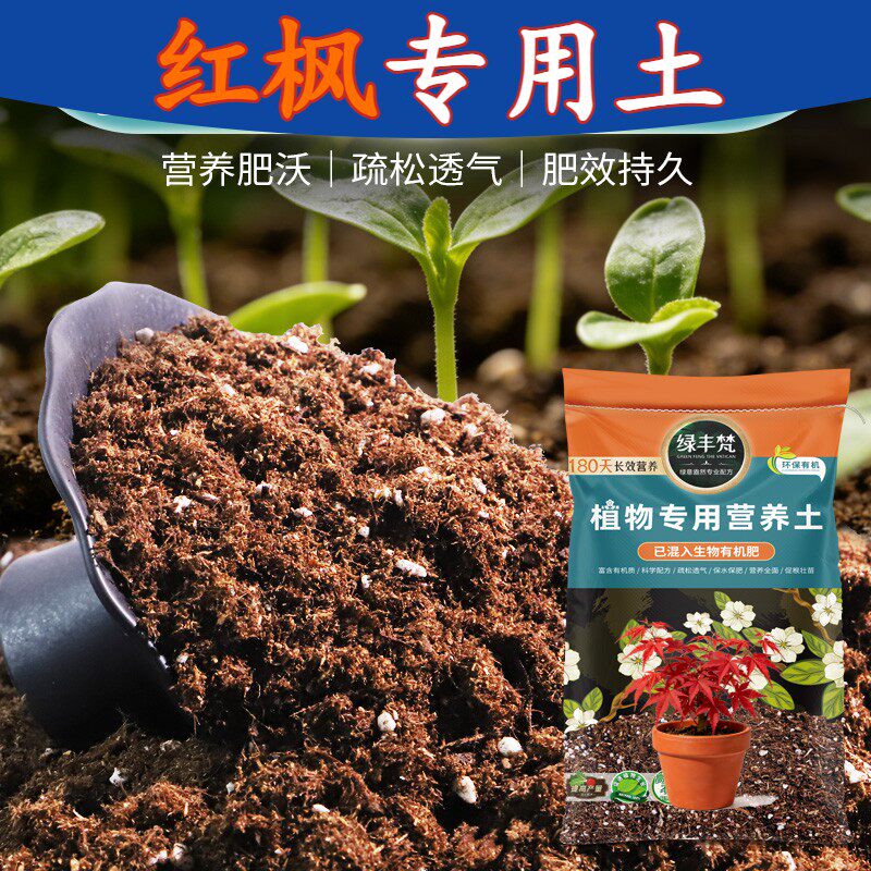红枫专用基质质地松软室内营养土安全可靠舒缓根系试用装多肉菜园