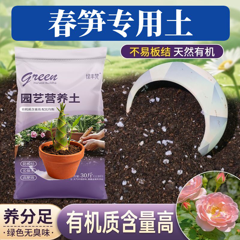 春笋适用基质防烂根园艺大包天然绿叶球根保水锁肥加有机肥精选