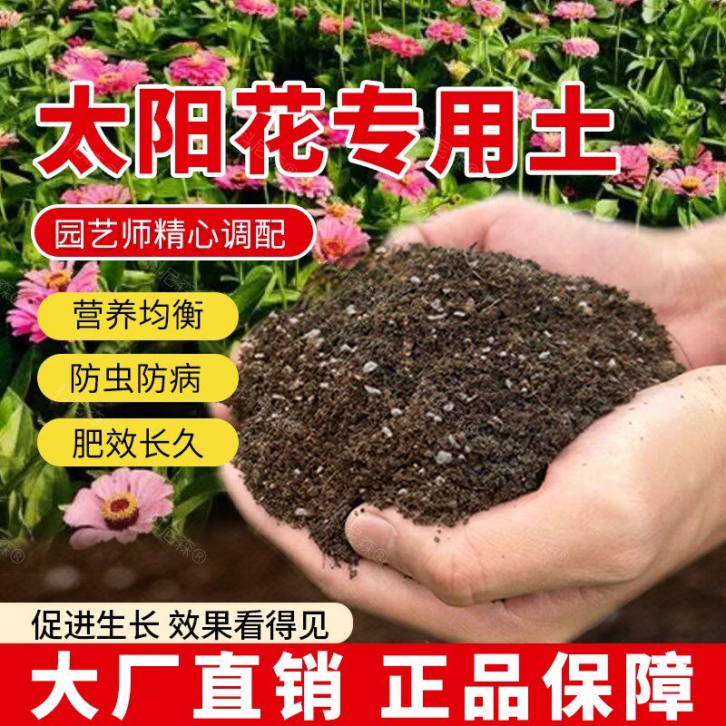 太阳花专用土营养土花草黑土有机土蓬松阳台太阳花专用肥料花盆