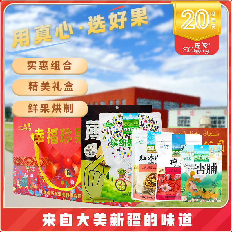 西圣珍果礼盒B套餐1126g5袋装新疆特产零食大礼包中秋节送礼整箱