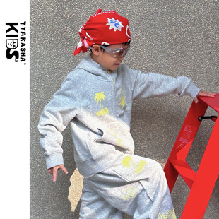 TYAKASHAKIDS塔卡沙童装上衣2025秋冬男女童连帽开衫休闲开衫外套