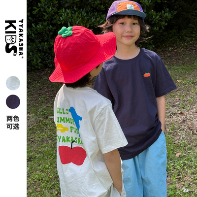 TYAKASHAKIDS塔卡沙童装T恤2026夏季新款男女童趣味插画宽松短袖T