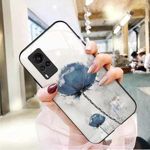 摇曳牡丹简约潮牌玻璃硅胶手机壳