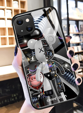 一加9手机壳新款1+8pro暴力熊9r玻璃卡通8t奢华个性oneplus潮牌时尚7tpro七八九por防摔适用pr0创意5g保护套