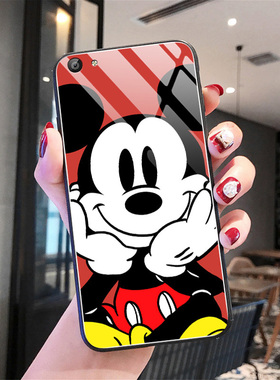 趣味鼠vivo手机壳x7女x7plus玻璃y55情侣y66/y67卡通可爱y79/y75/y71适用个性y5s/y7s/y9s小蛮腰xplay6保护套