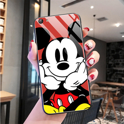 趣味鼠vivo手机壳x7女x7plus玻璃y55情侣y66/y67卡通可爱y79/y75/y71适用个性y5s/y7s/y9s小蛮腰xplay6保护套