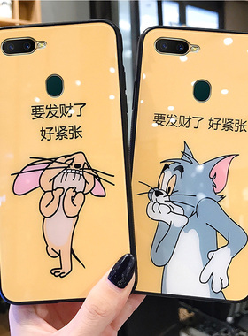 猫和老鼠oppoa7x手机壳女玻璃a7适用情侣a7x卡通童年opooa硅胶防摔oopoa网红oppa可爱插画oppora保护套男opa