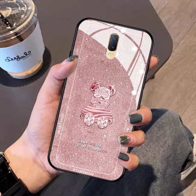 钻石熊适用oppor17pro手机壳新款a11x网红玻璃a96a36硅胶a95a93s防摔a72a92s高级a52a55女r15x梦境版k1套k9外
