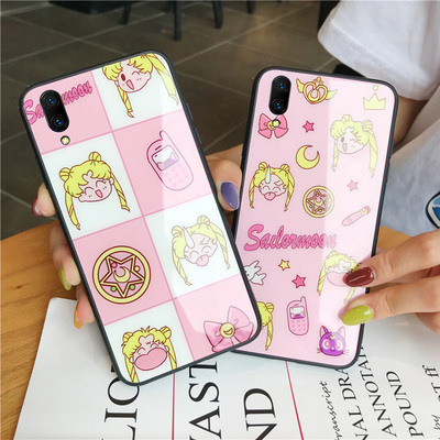 美少女战士vivoS1手机壳ins动漫同款Z3/Z3i适用玻璃Z1/Z1i可爱仙女Z5X网粉红全包边U1创意Xplay6保护套S1pro