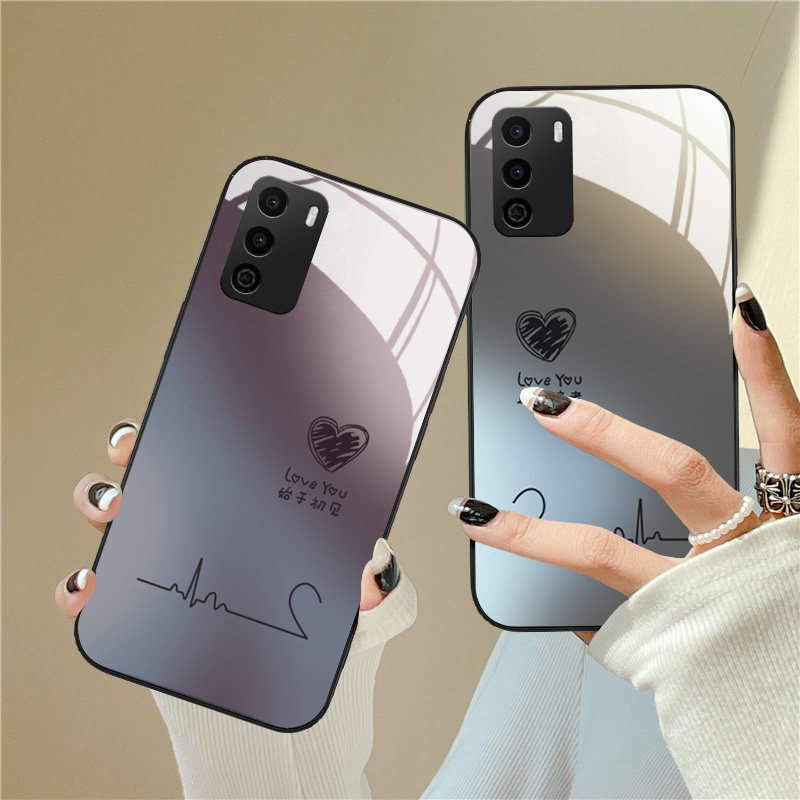 心跳爱心适用华为畅享50手机壳z新款30e高级玻璃20pro硅胶10plus网红女8麦芒10se男11情侣9s想九十二三保护套
