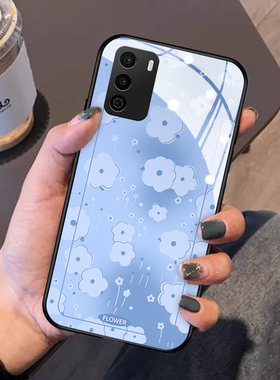 绿色小花适用华为畅享30e手机壳新款z保护套20pro网红ins风10plus玻璃硅胶10s创意8麦芒10se女9s想九十二三5g