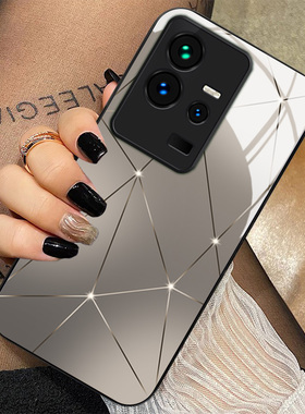 钛金极光适用vivoiqoo12手机壳iqoo11pro新款iqooneo6se高级感iqooz7x简约女589玻璃10硅胶男保护套网红超薄