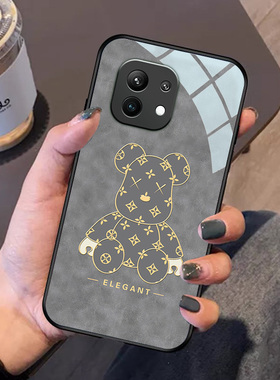 印花熊小米12手机壳玻璃11ultra高级复古10pro适用10s保护套9se男女mi九十一二至尊纪念版青春硅胶蓝色新款灰