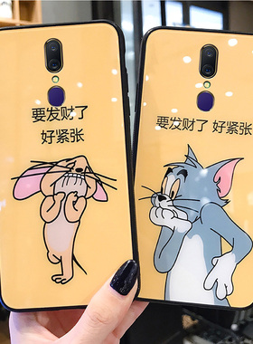 猫和老鼠oppoa9手机壳女玻璃a9x适用情侣oopoa卡通童年opooa硅胶防摔oppora网红a83可爱插画oppa保护套男opa