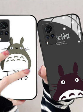 动漫龙猫玻璃硅胶卡通潮牌手机壳