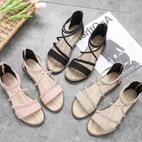 Giày đế bệt đế xuồng nữ bằng phẳng với giày đế bệt La Mã mạng lưới siêu đỏ lửa thủy triều - Giày thể thao / sandles dép xăng đan