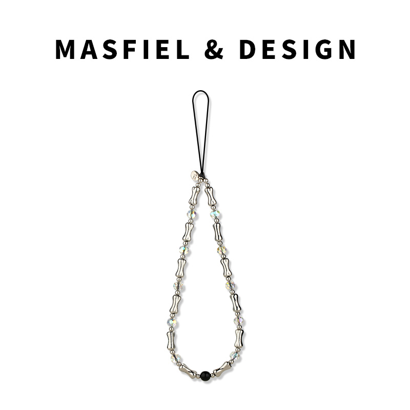 MASFEIL ×银色骨头手机挂链挂绳短款挂链绳子适用苹果手机壳包包挂件挂饰配件ins风高级高档网红女时尚