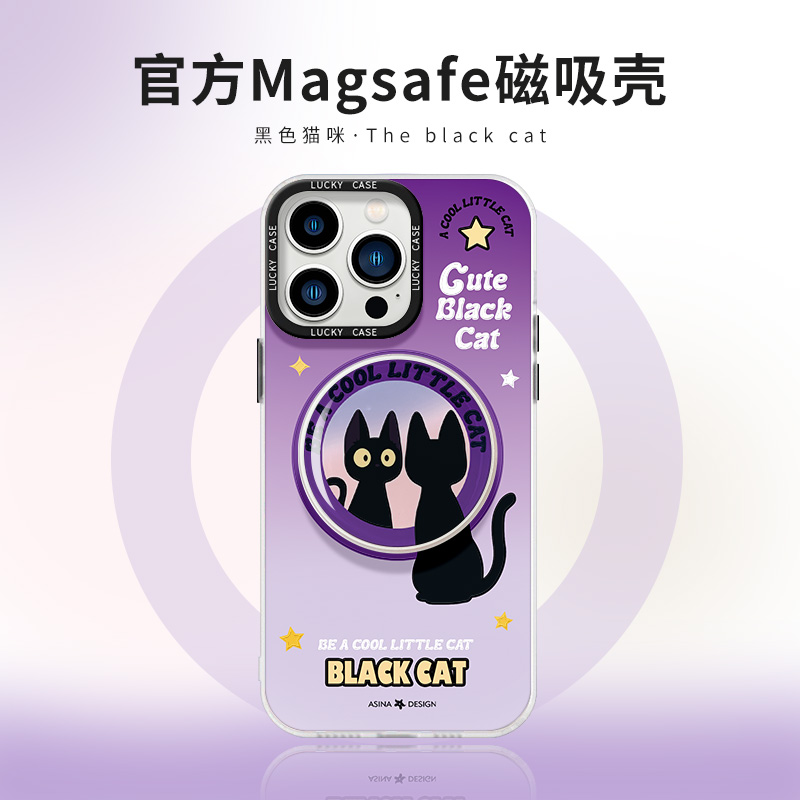 小夜猫适用于苹果系列手机壳