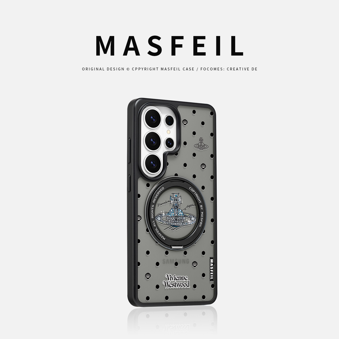 MASFEIL × 贝壳西太后适用三星s26ultra手机壳新款s26磁吸带支架Fo5支点GalaxyS26全包S26+高级感专用外壳套