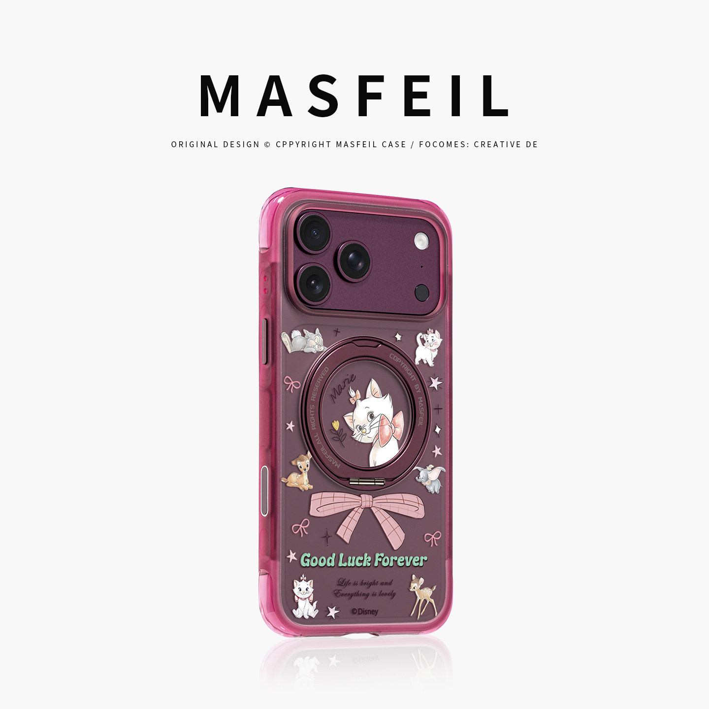 MASFEIL× 蝴蝶结玛丽适用iPhone18Promax手机壳新款ip18磁吸带支架Go5苹果17Pro保护套支点气囊高级感17pm女