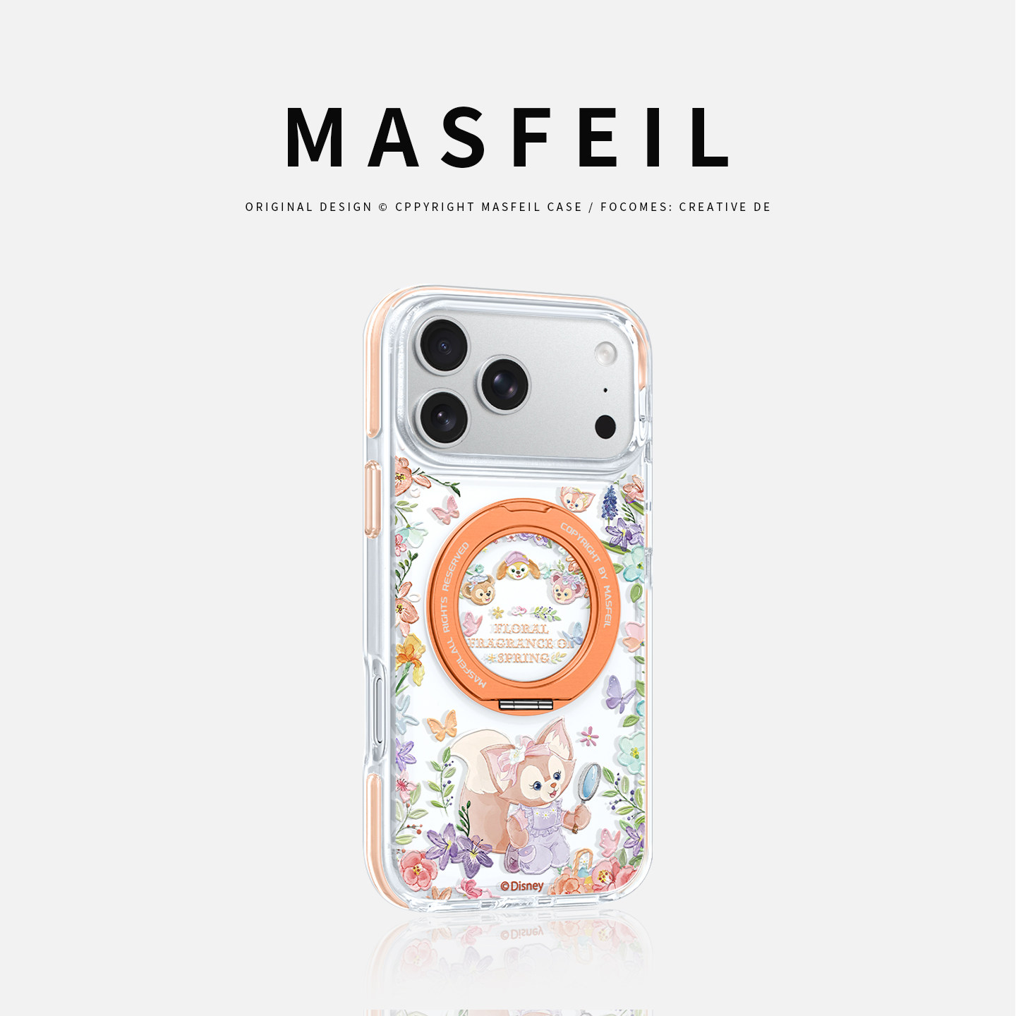 MASFEIL× 春日贝儿适用iPhone17Promax手机壳新款ip15磁吸带支架Go8苹果16Pro保护套支点透明高级感13pm可爱