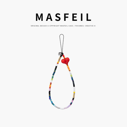 MASFEIL × 心动彩虹序章手机挂链挂绳短款挂链绳子适用苹果17手机壳配件包包挂件挂饰时尚网红百搭女高级感