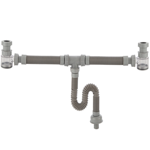 双面盆下水管卫生间双台盆洗手池脸盆下水器二合一三通排水管套装