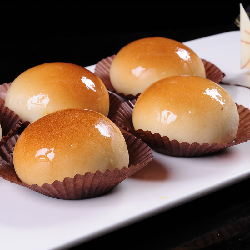 港式点心叉烧包焗餐包 面包半成品广式早茶广东酒楼下午茶 6个/包