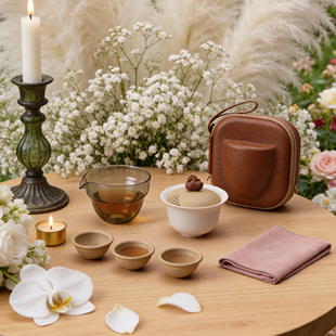 一条丨走马观茶 / 旅行茶具套装便携式紫砂茶器 / 盖碗一壶三杯