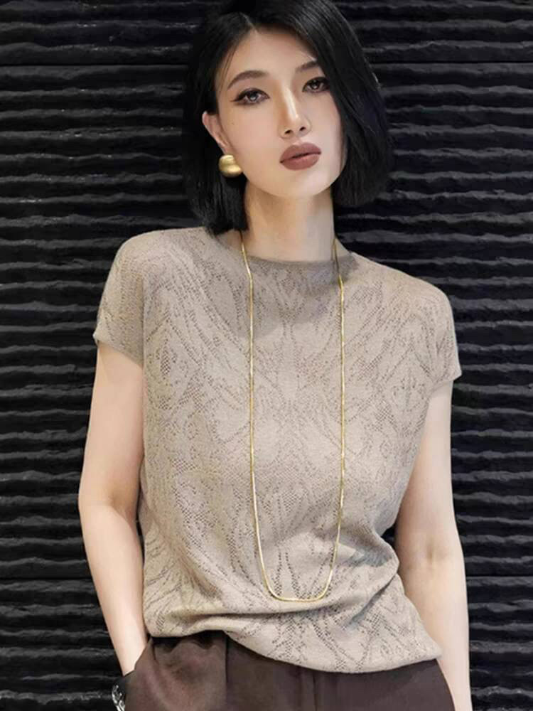正品哥家女装夏季新款时尚高级感小众独特别致落肩短袖t恤上衣女