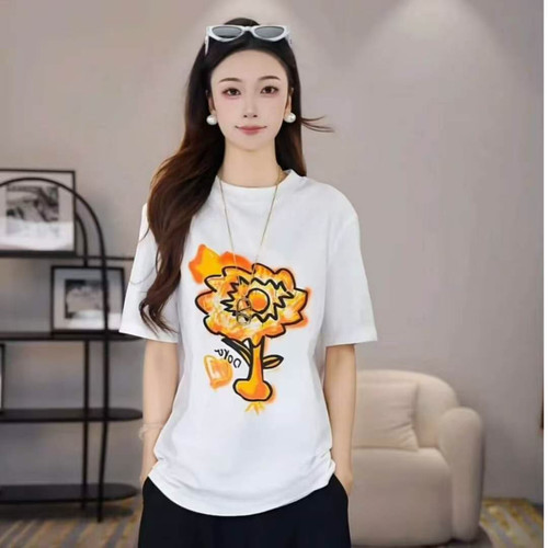 正品阿玛家2026夏新款卡通印花T恤女短袖宽松显瘦百搭上衣530092