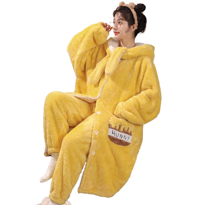 2024年新款珊瑚绒冬天可外穿睡袍