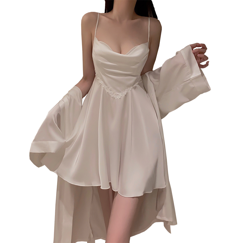 春秋夏季女性感冰丝吊带裙