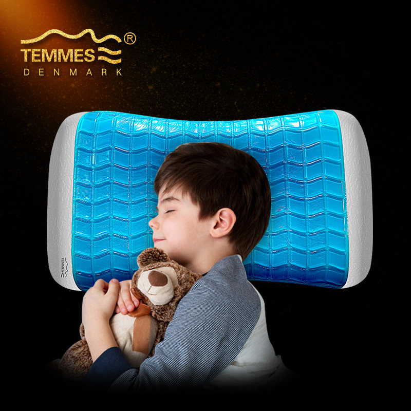 丹麦TEMMES泰梅斯儿童枕头3-6岁记忆枕6-12岁学生凝胶枕枕芯