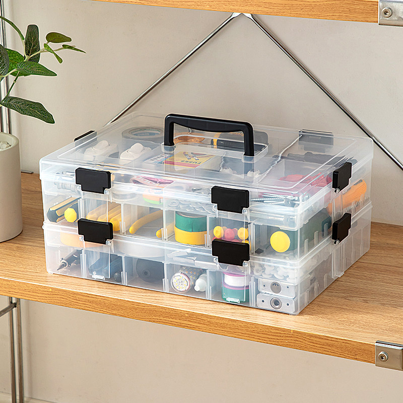 勇创盈零件盒螺丝分类元件收纳塑料小盒钻头储物配件分装工具盒子