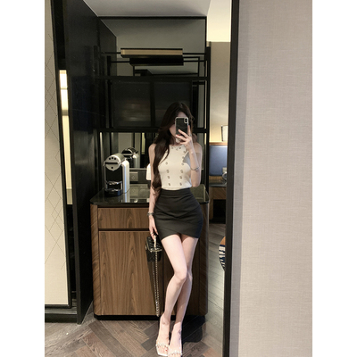 JustQin【韩漫身材】2026新款夏装显瘦高腰半裙包臀裙性感短裙女