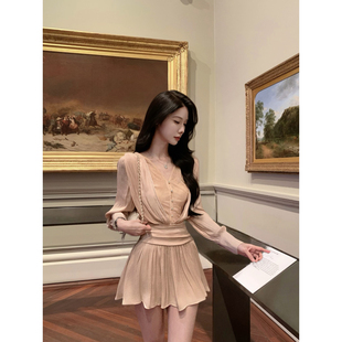 收腰短裙性感衬衫 JustQin 春装 2026新款 裙连衣裙女 樱岛之恋