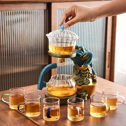 玻璃全自动茶具套装家用茶壶客厅高档懒人功夫茶杯感应泡茶壶神器