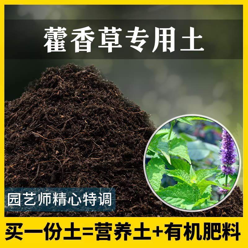 藿香草专用土肥料家庭种花盆栽土藿香草营养土花卉泥土养花种植土