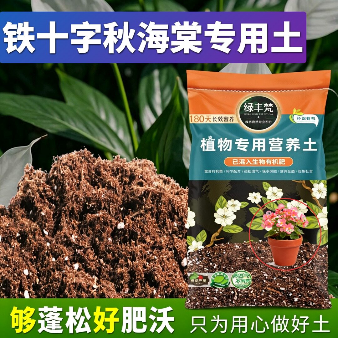 铁十字秋海棠适用土壤科学配比盆栽土无杂草籽辅助发根大包装喜酸