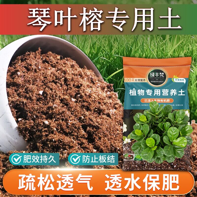 琴叶榕适用轻质基质土盆栽土温和不烧根保护根系大包装喜酸