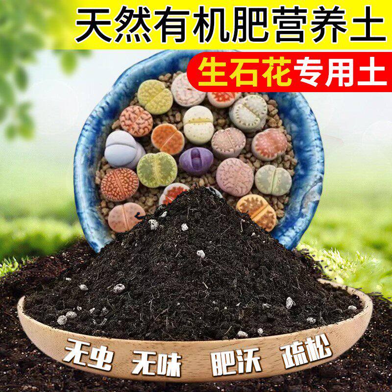 生石花专用土家用腐殖花土椰砖种植土椰糠多肉土泥炭颗粒营养土