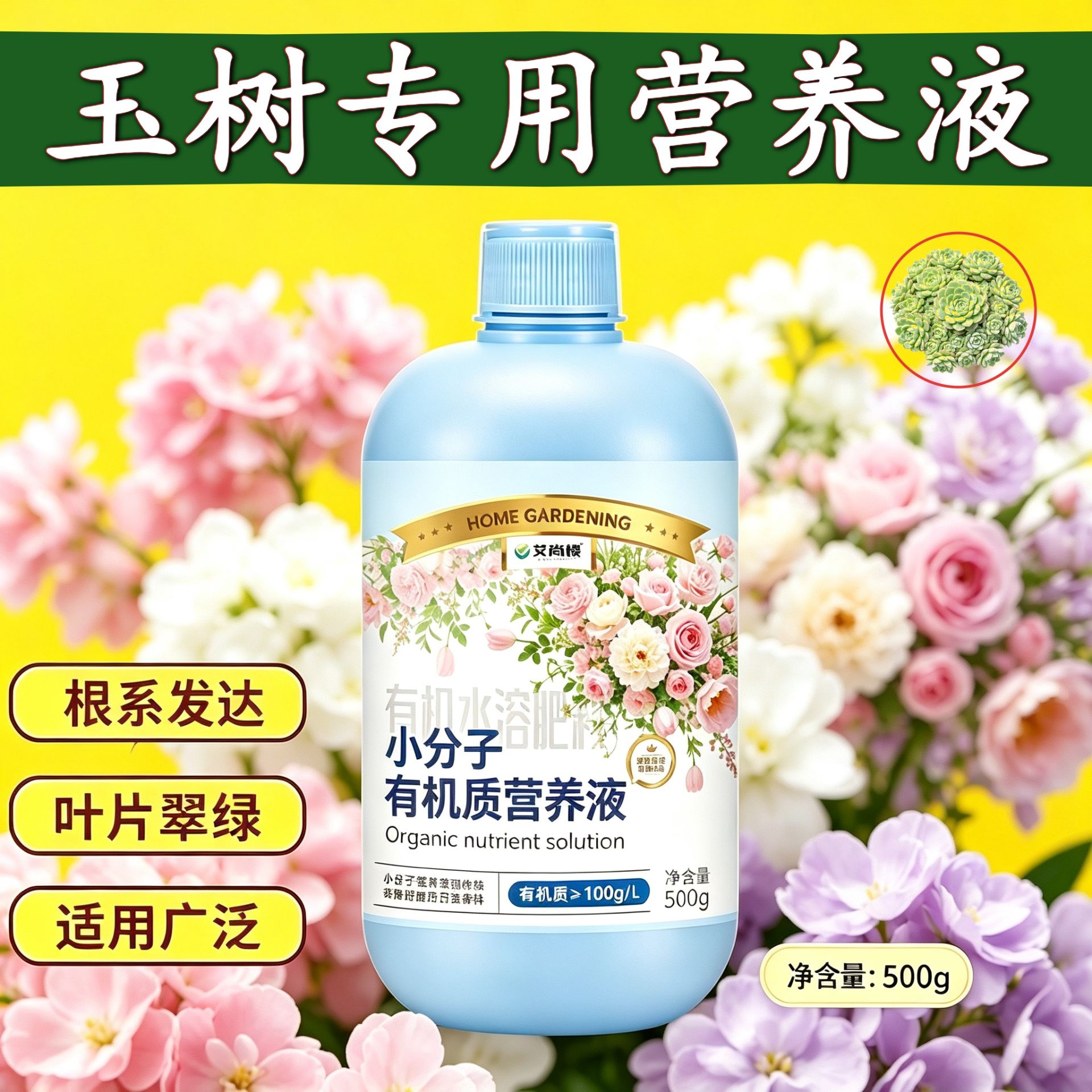 玉树专用有机营养液浓缩高效根叶双补家用园艺叶绿花艳盆栽适用