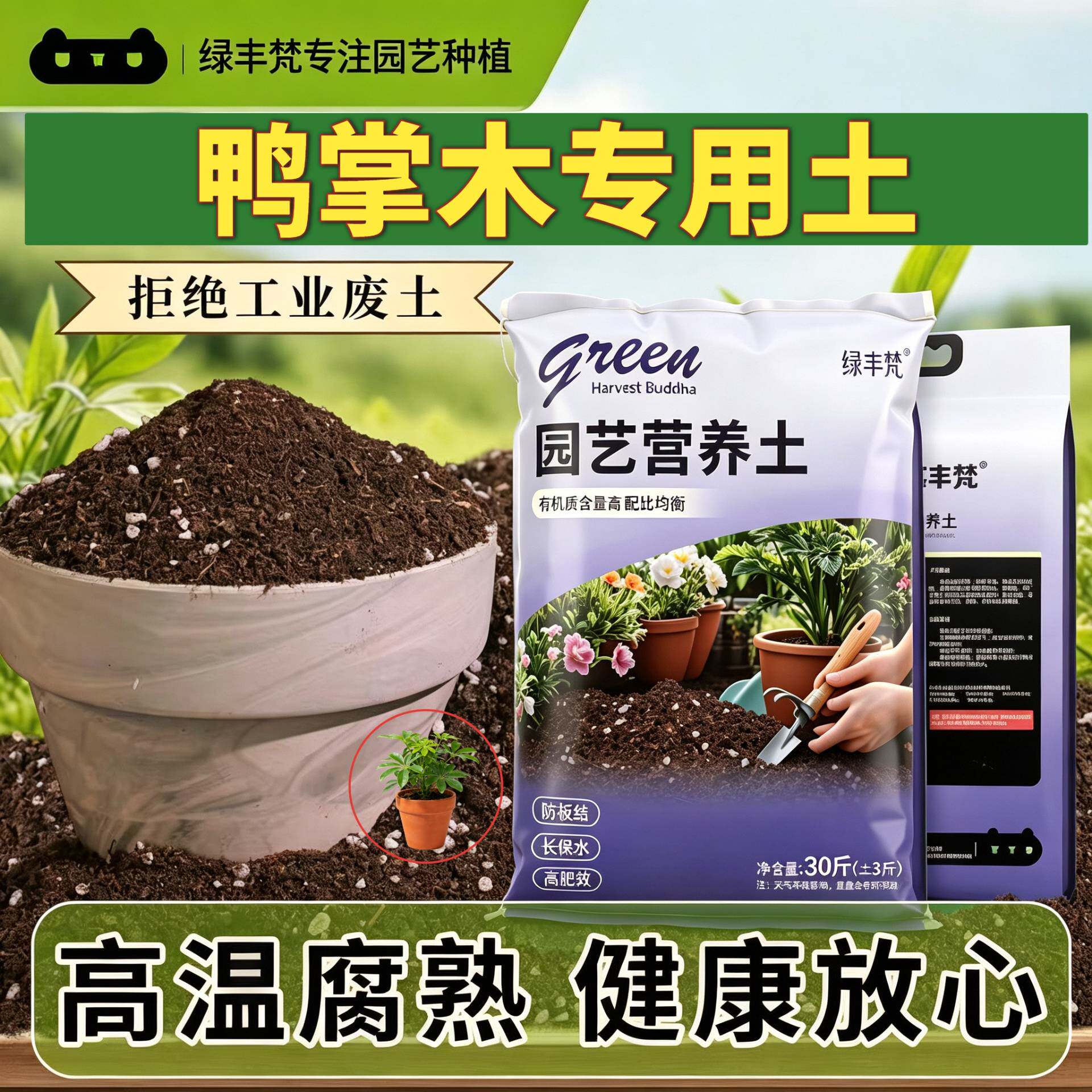 鸭掌木专用基质不板结根壮苗好盆景加深生根粉无菌防黄叶球根优质