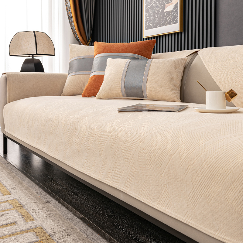 唯蒂妮雪尼尔提花防滑简约沙发垫