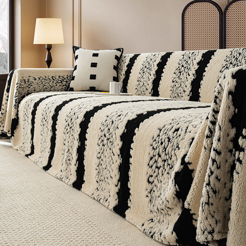 2025新款轻奢风毛绒沙发垫四季通用防滑加厚坐垫子高档保暖套罩巾,居家布艺,万能盖巾,淘宝优惠券,粉丝福利购,淘宝优惠卷