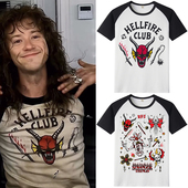 地狱火俱乐部半袖 怪奇物语4同款 短袖 Things第四季 DIY T恤Stranger