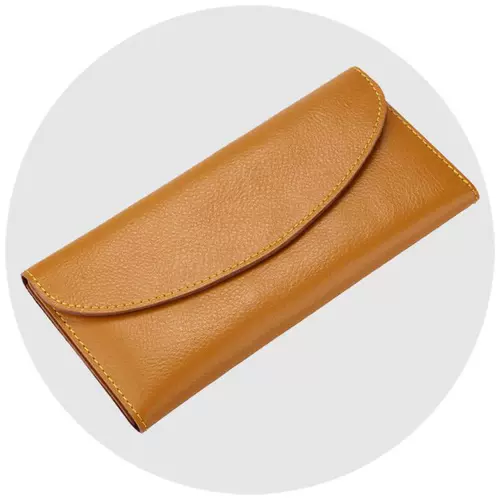 Желтый длинный бумажник, длинная универсальная сумка через плечо, ультратонкий кошелек, на удачу