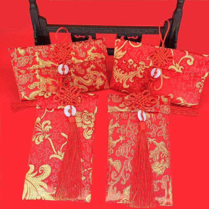 高档红包土豪红包锦缎布红包万元红包婚庆满月结婚压岁见面刺新款