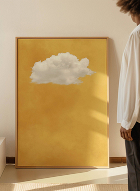 奶油风法式云朵客厅装饰画极简沙发背景墙挂画落地画小众艺术壁画